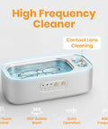 Dope Ultrasonic Jewelry Cleaner 48KHz High Frequency Deep Clean showing glasses in water with controls, 14 oz stainless steel