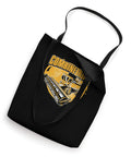 Black Funny Combine Harvester Operator Tote Bag for Harvest Crew, 16x16 inch durable canvas farm life gear, great gift for field work lovers.