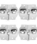 Wooden Box Folding Hinges 4 Pack Concealed Mount Iron Dual Shaft Design With Preset Stops 2.1x1.8 Inch for Vintage Speaker Boxes