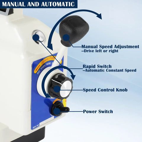 X Axis Power Feed For Milling Machine With 5/8 Inch Shaft And 90 Watt Motor Super Smooth Zero To Two Hundred Rpm Range Badass Upgrade For Vertical Knee Mills Dead Easy Setup And Killer Performance