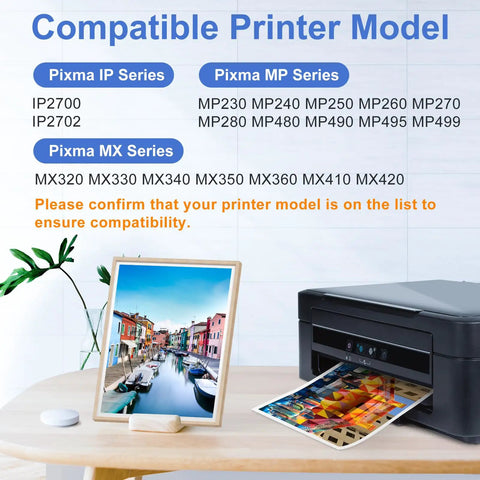 List of compatible Canon PIXMA printer models for 210XL 211XL Combo Pack Remanufactured Ink Cartridges Black And Color Replacement Set