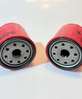 Two Pack Spin On Lube Filters For Deutz Engines And Bobcat Loaders Replaces 1163420 1185100 displayed side by side on white surface