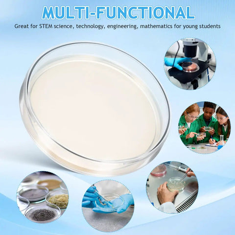 Ready To Use Prepoured Sterile Petri Dishes 70mm With Nutrient Agar And Lids for mold testing and microbiology projects.
