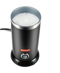 10oz Bistro Electric Milk Frother Black Barista Grade Milk Foam At Home Compact Design With Removable Base And Cord Storage