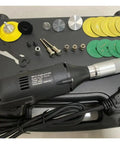 Premium Badass Heavy Duty 350W Micro Electric Angle Grinder And Jewelry Polisher With 15000 Rpm, accessories and tools included.