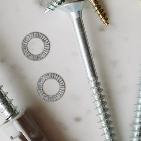 Set Of Twenty M10 Wedge Locking Washers Built Tough With Premium Manganese Steel for mechanical fasteners and automotive uses.