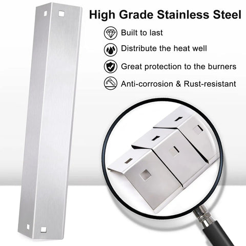Replacement Heat Plates Shield Set For Char Griller 5050 5650 3001 3008 5072 5252 Grill Models Heavy Duty Stainless Steel