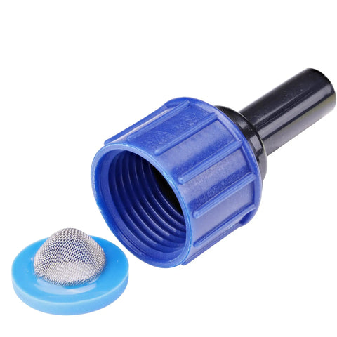 Compression Swivel Adapter With Washer For 1 Quarter Inch Drip Tubing To 3 Quarter Inch MHT Hose Bibb Or Garden Hose Built In Swivel To Prevent Kinking Leak Free Connection For No Fuss Drip Irrigation Black, with filter washer