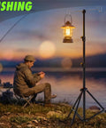 Adjustable Telescopic Lantern Tripod Stand For Camping And Outdoors, Height Range 28.5 Inches To 82.7 Inches by lakeside