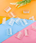 12 Pack Acrylic Clear Self Adhesive Small Hinges 35x30mm Piano Style Hinges for Cabinets Aquarium Lids Furniture Displays