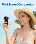 Go-To Ultra Portable Personal Mini Fan With Lanyard USB Rechargeable 100 Speed Turbo Cooling Pocket Size For Travel Lightweight