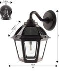 Polaris Solar Light With 130 Lumen LED Bulb For Outdoor Wall Or Pier Mounts 3 Inch Fitter White Finish No Fuss Easy Install