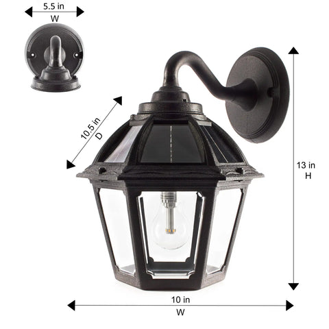 Polaris Solar Light With 130 Lumen LED Bulb For Outdoor Wall Or Pier Mounts 3 Inch Fitter White Finish No Fuss Easy Install