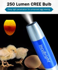 Ultra Bright LED Egg Candler Portable Light for All Egg Sizes, 250 lumen, shows embryo in egg with chicks, safe for poultry