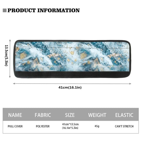 Refrigerator Door Handle Covers Set Of 2 Non Slip Blue Gold Marble Kitchen Appliance Decor with dimensions 41cm x 13.5cm