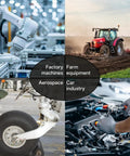 Image showing factory machines, farm equipment, aerospace, and car industry highlighting their applications in engineering.