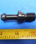 Top Shelf CAT40 MAS1 Retention Knobs And Pull Studs 10 Piece Set For CNC Mill Machining showing a pull stud with thread, 3.5 inches long.