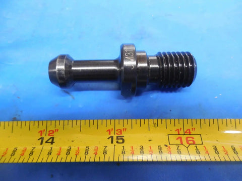 Top Shelf CAT40 MAS1 Retention Knobs And Pull Studs 10 Piece Set For CNC Mill Machining showing a pull stud with thread, 3.5 inches long.