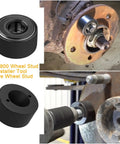22800 Wheel Stud Installer Tool Replacement for Automotive Cars, SUVs, RVs, and Light Duty Trucks in use on hub