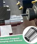 ER40 Spring Collet Chuck for CNC Milling and Lathe Engraving Machines 22mm Clamping Diameter 40Cr Steel in action close-up