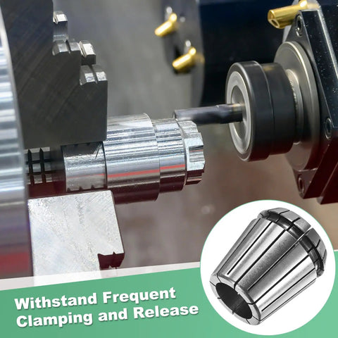 ER40 Spring Collet Chuck for CNC Milling and Lathe Engraving Machines 22mm Clamping Diameter 40Cr Steel in action close-up