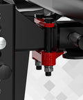 Close-up of adjustable heavy duty tri ball trailer hitch for 2 inch receiver with 4.5 inch rise and drop component view