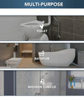 Angled Shower Grab Bar 1-1/4 By 16 Inch Knurled Stainless Steel Safety Bar in toilet, bathtub, and shower setup.