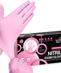 Nitrile Exam Gloves 4 Mil Large Cherry Blossom Food Safe Disposable Latex Free Powder Free For Cleaning Esthetician Hair Dye Tattoo Supplies Box Of 100