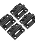 Customizable Torque Cabinet Hinge Set For DIY Furniture And Cabinets 43x36mm Plastic Countersunk Hinges With Adjustable Position Control And Black Finish 4 Pack Uxcell