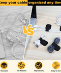 Comparison of tangled cables vs organized cables using Heavy Duty Self Adhesive Cable Straps With Strong Sticky Backing Reusable Hook And Loop Ties