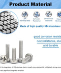 M4x30mm Stainless Steel Pan Head Phillips Machine Screws 0.7mm Pitch 1.18 Inch Fully Threaded Bolts For Cabinet Doors And Furniture Pack Of 30 For Home Improvement Projects And DIY Cabinet Making And Repair Tasks, showing corrosion resistance and material quality.