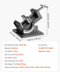 Tilting Woodworking Vise With 4.25 Inch Jaw 0To90 Degree Tilt Beefy Cast Iron Bench Vise For Benchtops Or Drill Presses