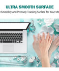 Dope Large 4 In 1 Mouse Pad Desk Pad Set With Keyboard And Mouse Wrist Rests XXL 35 By 15 Inch shown with teal butterfly design