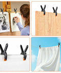 90 Degree Corner Clamps For Woodworking, Trigger Clamp Set holding art, wood, fabric, and paper, illustrating diverse usage