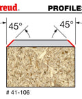 Bevel Trim Router Bit For Plastic Laminates With Angles From Eight To Forty Five Degrees Delivers Clean Finished Edges Profile Diagram