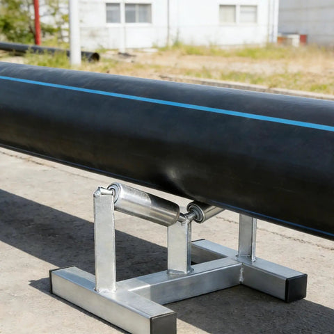 Heavy Duty Pipe Roller Stand For Gas Piping And Welding Alignment, Adjustable 50-315mm Rollers For PE Pipe, outdoor use