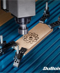 Heavy Duty T Track Hold Down Clamp Set For CNC Machines Table Saws Drill Presses And Workbenches Includes Two Five Sixteenths Inch T Bolts Two Thumb Knobs Two Swivels And Two Clamps For Fast Secure Woodworking Setups, CNC router clamping wood