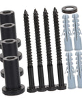 4 Sets Barn Door Closet Hardware Sliding Door Track Spacers Kit Carbon Steel Connectors For Heavy Duty Doors components