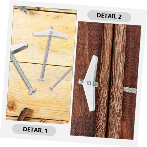 Heavy Duty Toggle Bolt Kit For Drywall And Wall Mounting Durable Steel Anchors Easy To Install And Remove Includes Versatile Expansion Screws For Hanging Cabinets Pictures Shelves And More For Diyers And Pros; steel toggle bolts on wood