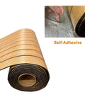 PVC Slat Wall Panel Peel And Stick Self Adhesive Wallpaper 3D Tiles With Realistic Faux Wood Grain showing roll and adhesive backing.