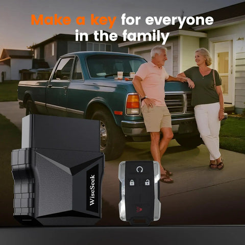 Replacement Key Fob With OBD Remote Start and DIY Keyless Entry for 2015 to 2021 Silverado 1500 Colorado Canyon Sierra Chevy GMC Trucks Easy at Home Programming Save Dealer Fees 1 Set showing OBD device and key fob