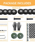 Luggage Wheel Replacement Kit For Suitcases And Trolleys 2.13 Inch Diameter 54mm Eight Silent Wheels Includes Washers Screws
