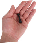 Single heavy duty steel screw in a hand, part of the Heavy Duty Steel Screws And Nuts 170 Set Assortment Kit For Furniture Assembly.