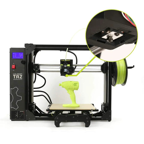 TAZ Workhorse Pro 3D Printer With Premium E3D Hot End And Belt Driven Z Axis For Fast Cycle Times Plus Smart Backlash Compensation Delivering Hella Smooth Prints Anytime