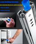 Beefy Heavy Duty Drawer Slides 350 To 1500mm Full Extension Side Mount Runners With Lock, close-up of locking mechanism in use