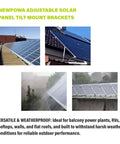 Adjustable Solar Panel Tilt Mount Brackets For RVs And Roofs 15 To 30 Degree Tilt Fits Most Standard Panels in sunny and rainy conditions