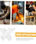 Badass Flame Resistant Heat Shield Arm Sleeves For Mechanics Tough As Nails Flexible Aluminum Foil Burn Guards in use during woodworking.