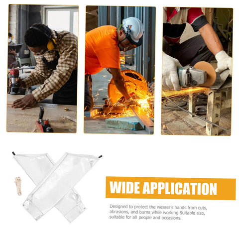 Badass Flame Resistant Heat Shield Arm Sleeves For Mechanics Tough As Nails Flexible Aluminum Foil Burn Guards in use during woodworking.