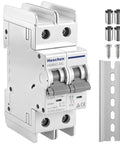 Tough As Nails 32A DC Miniature Circuit Breaker Rated Up To 600VDC, two pole design with screws for solar PV protection.