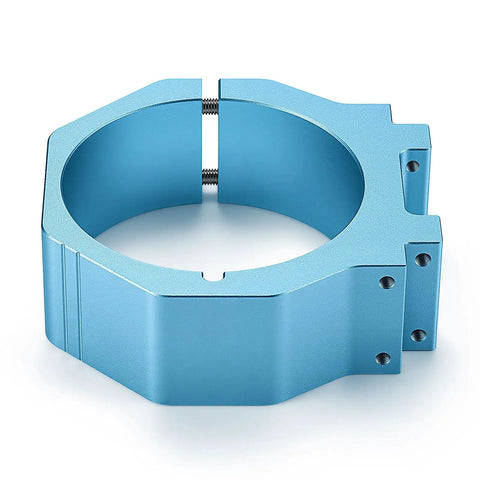 80mm Diameter Aluminum Spindle Motor Holder Mount for CNC Router Water Cooled Spindle Heavy Duty Upgrade in blue
